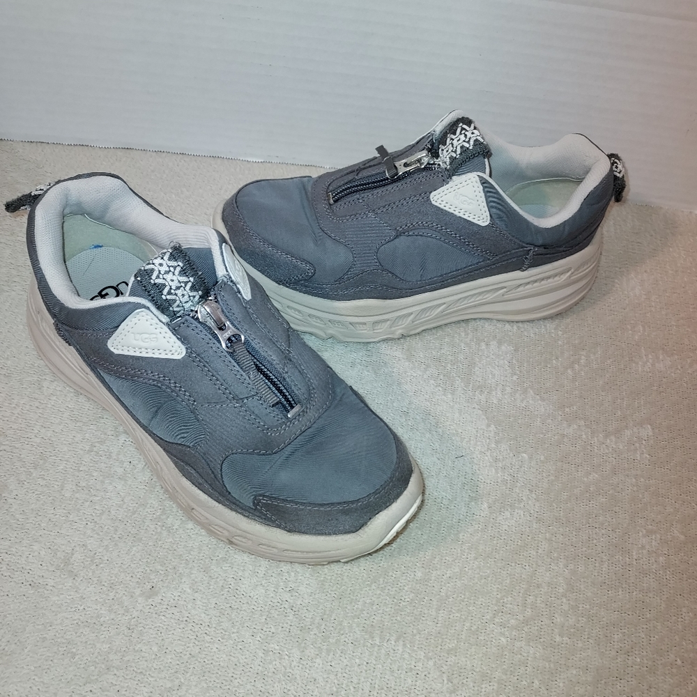 UGG Gray Zip Sneakers Waterproof/Treadlite Cushion size 7.5